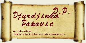 Đurđinka Popović vizit kartica